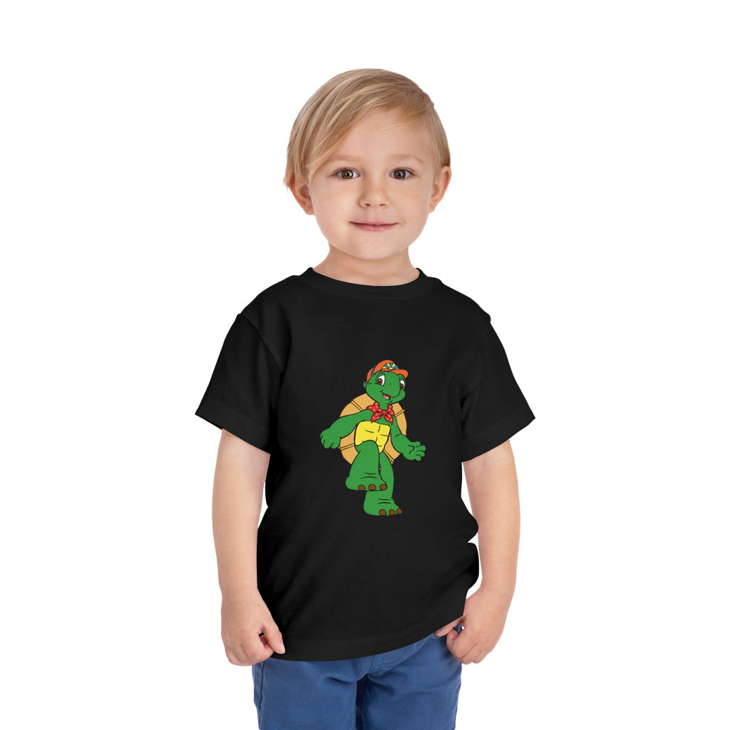 Kids Turtle Graphic Toddler Tee | Retro Cartoon Turtle in Cap