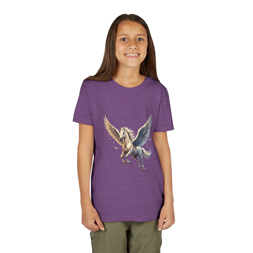 Majestic Pegasus Illustration Youth Tee | Flying Horse Graphic Tee