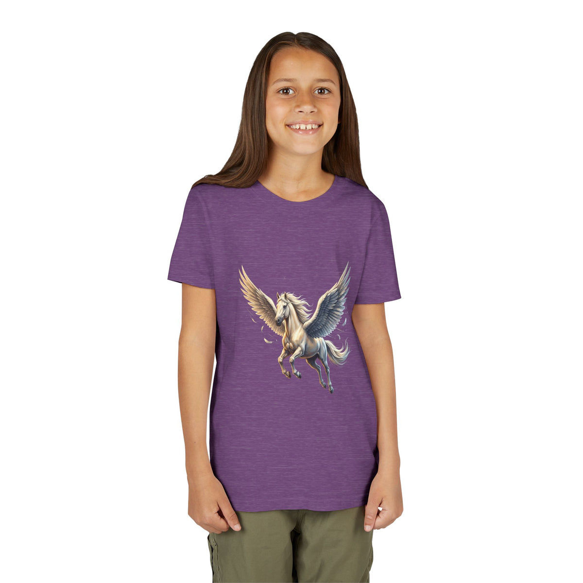 Majestic Pegasus Illustration Youth Tee | Flying Horse Graphic Tee