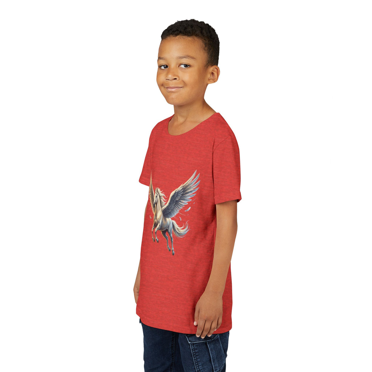 Majestic Pegasus Illustration Youth Tee | Flying Horse Graphic Tee