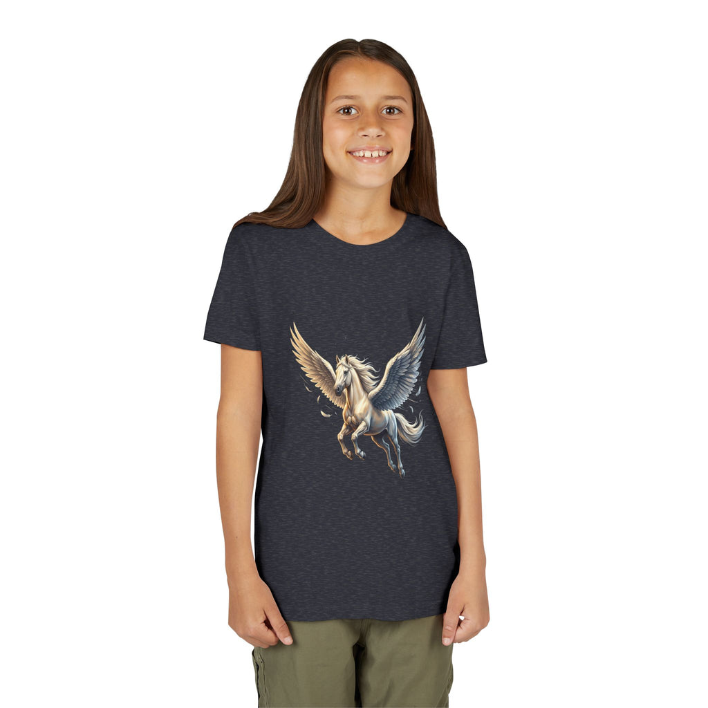 Majestic Pegasus Illustration Youth Tee | Flying Horse Graphic Tee