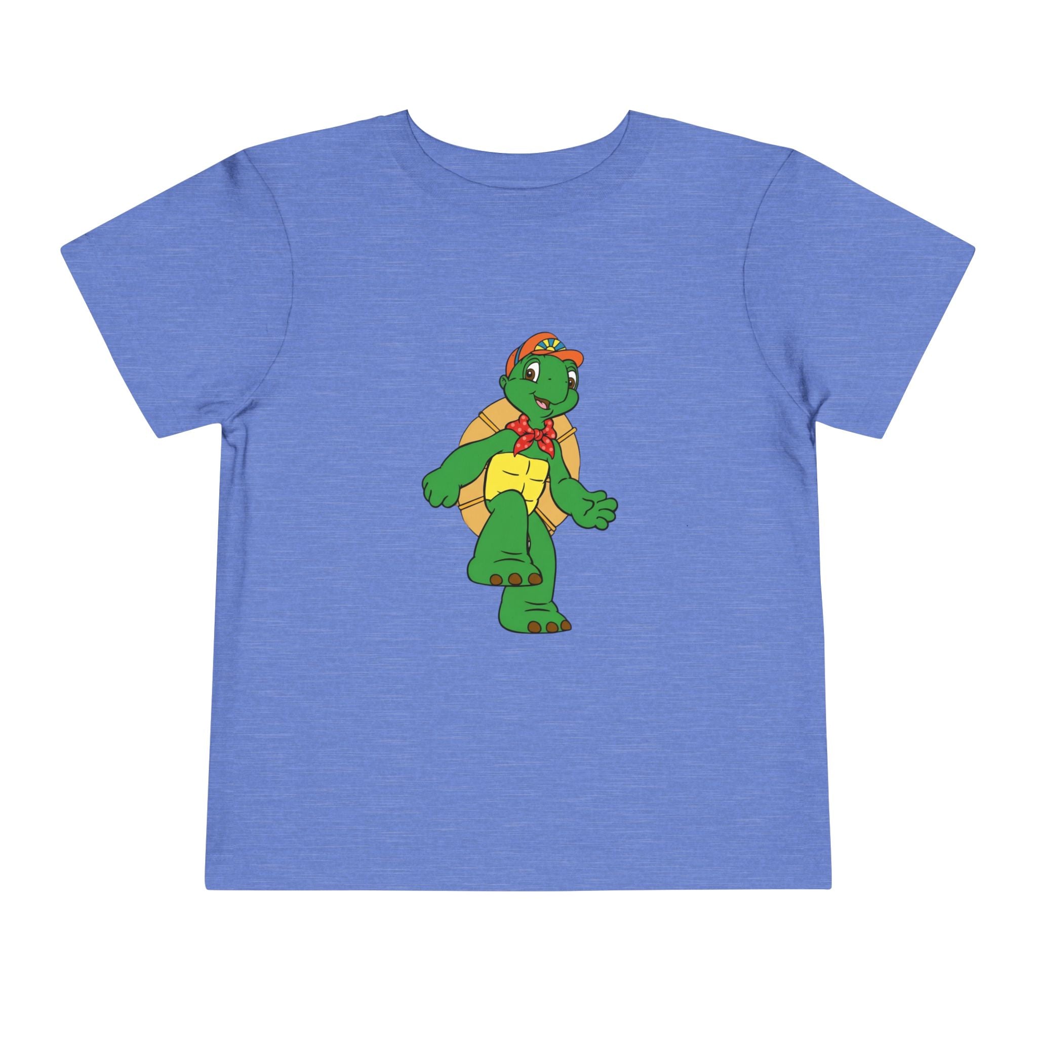 Kids Turtle Graphic Toddler Tee | Retro Cartoon Turtle in Cap