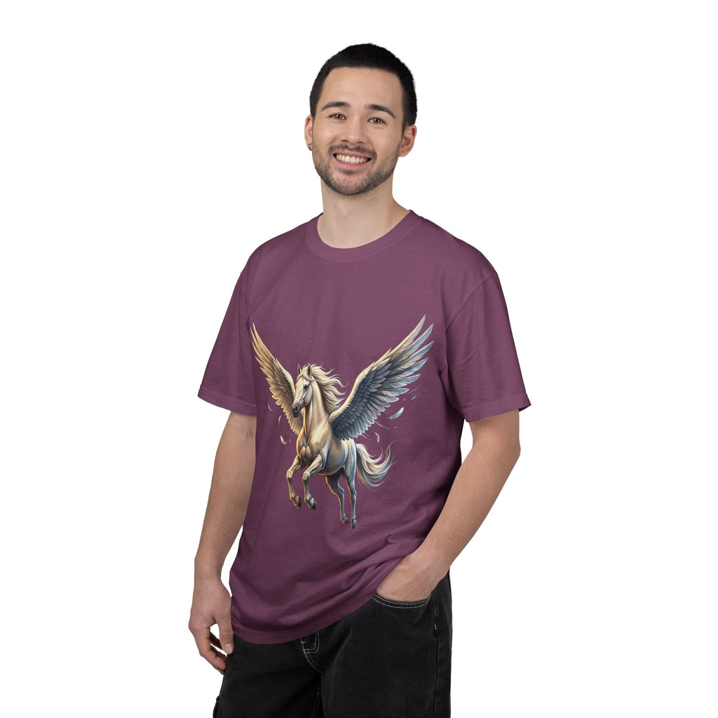 Majestic Pegasus Illustration T-shirt | Flying Horse Graphic Tee