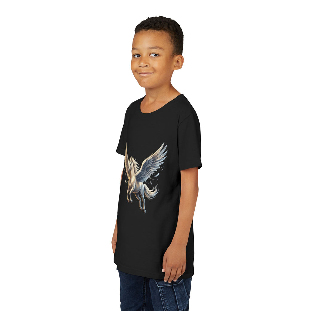Majestic Pegasus Illustration Youth Tee | Flying Horse Graphic Tee