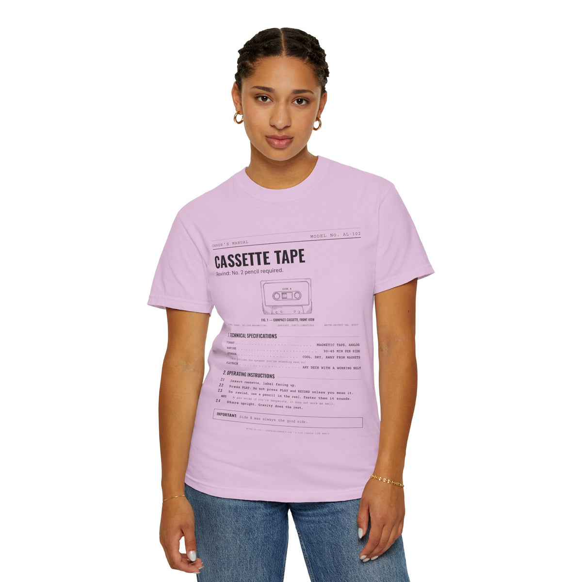 Cassette Tape Spec Sheet Shirt | Analog Life Vintage Tee