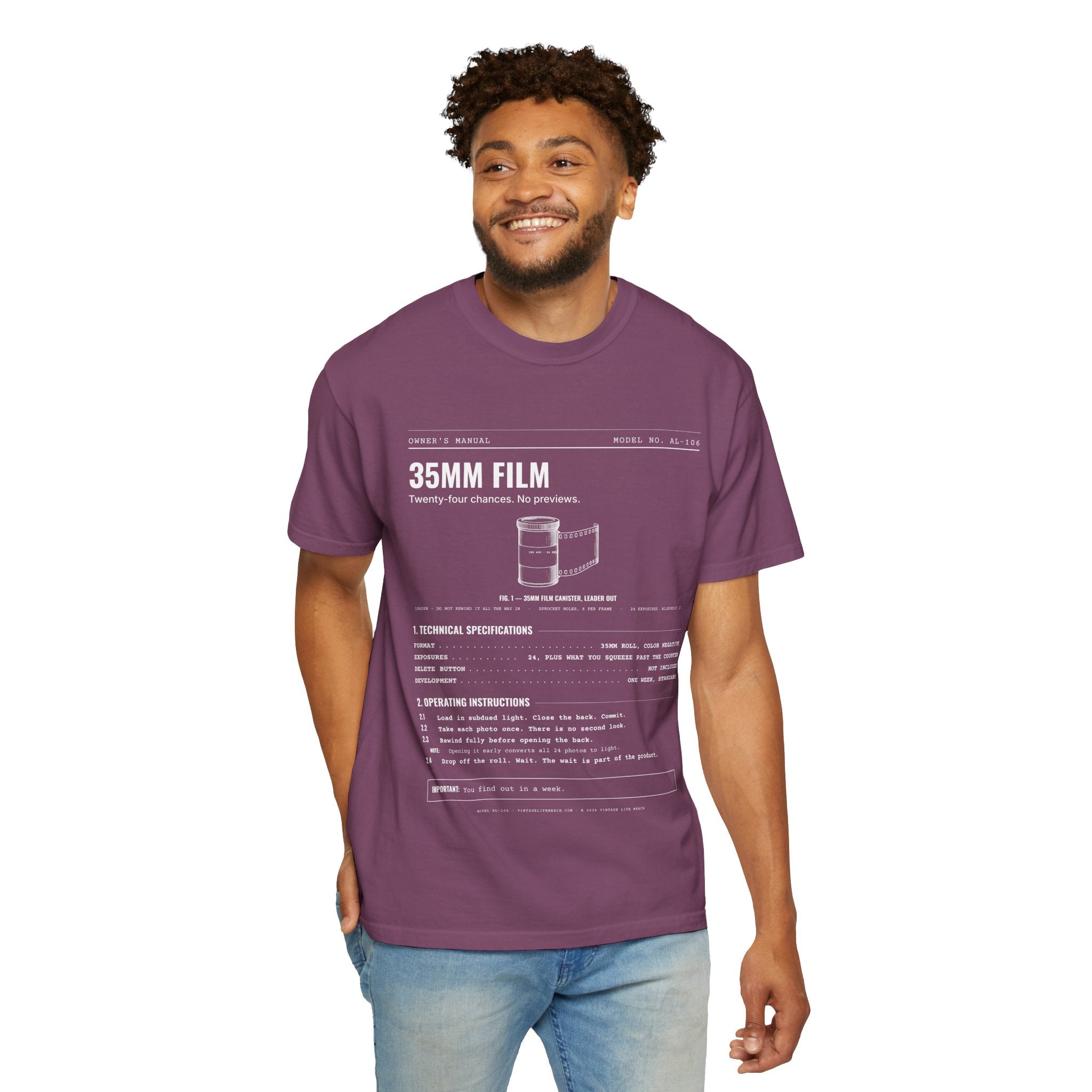 35mm Film Spec Sheet Shirt | Analog Life Vintage Tee