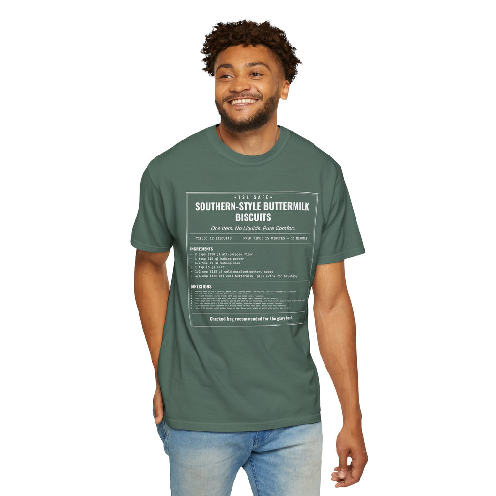 Southern Style Buttermilk Biscuits | Vintage Recipe Card T-Shirt — White Ink