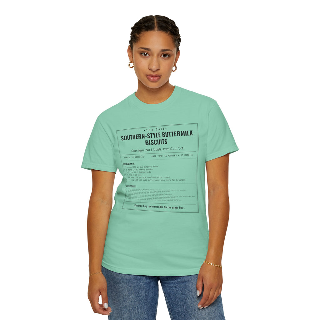 Southern Style Buttermilk Biscuits | Vintage Recipe Card T-Shirt — Black Ink