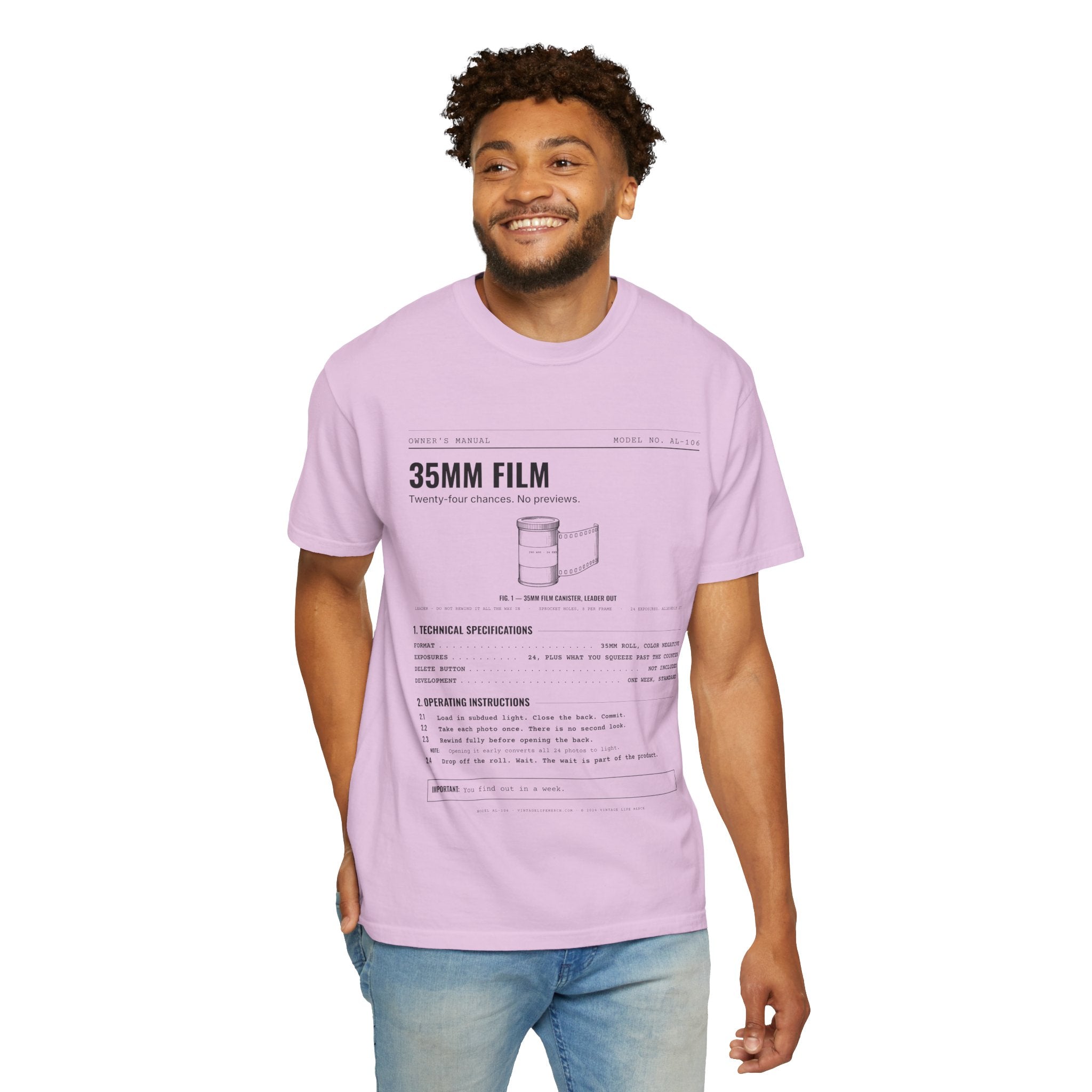35mm Film Spec Sheet Shirt | Analog Life Vintage Tee