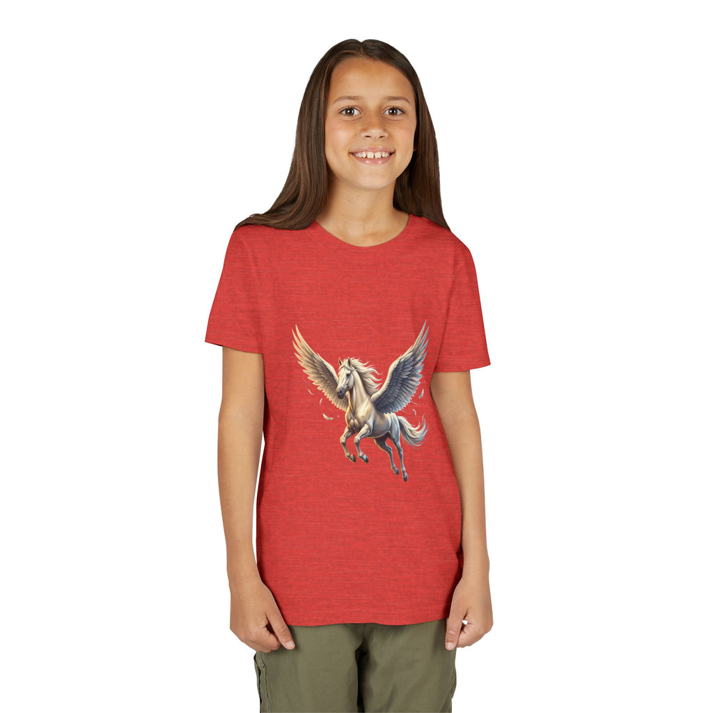 Majestic Pegasus Illustration Youth Tee | Flying Horse Graphic Tee