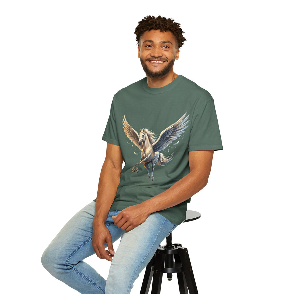 Majestic Pegasus Illustration T-shirt | Flying Horse Graphic Tee