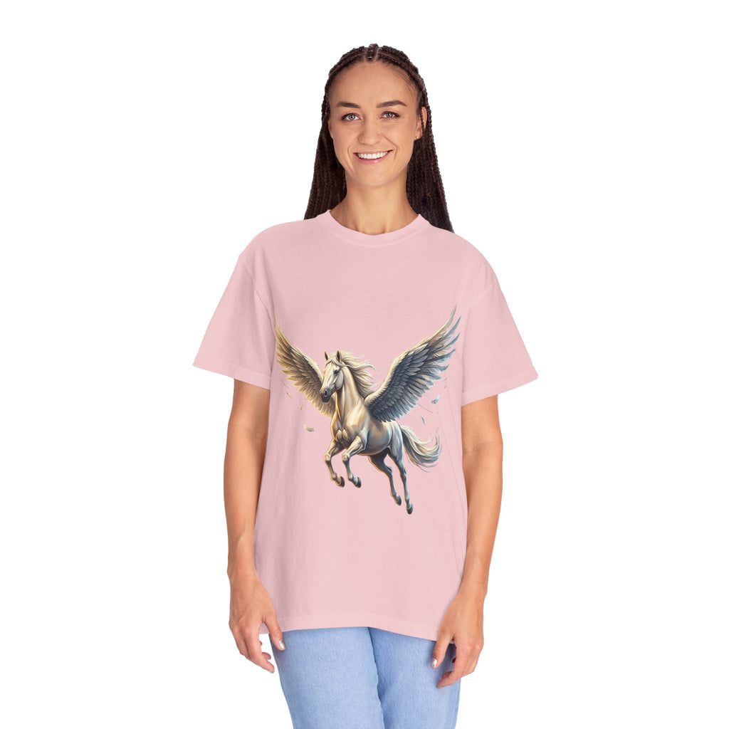 Majestic Pegasus Illustration T-shirt | Flying Horse Graphic Tee