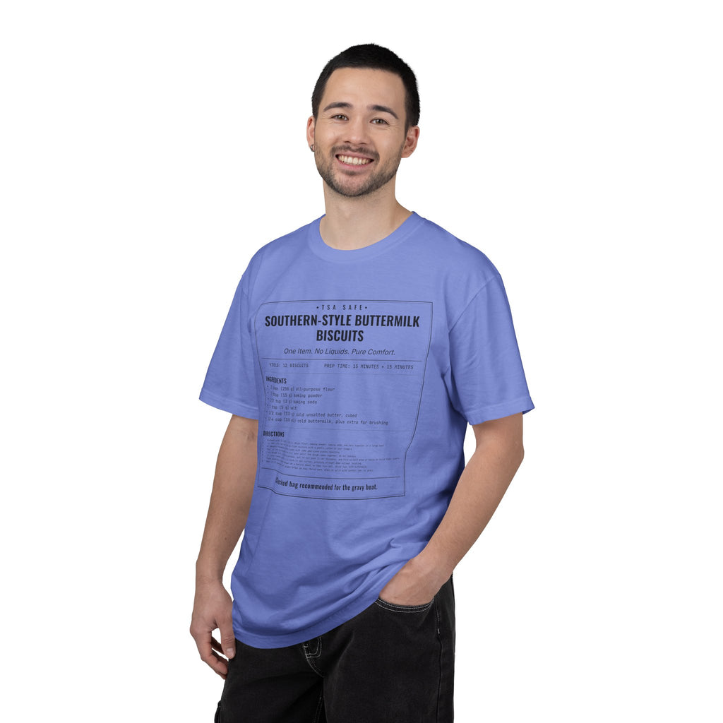 Southern Style Buttermilk Biscuits | Vintage Recipe Card T-Shirt — Black Ink
