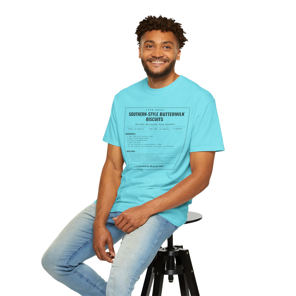 Southern Style Buttermilk Biscuits | Vintage Recipe Card T-Shirt — Black Ink