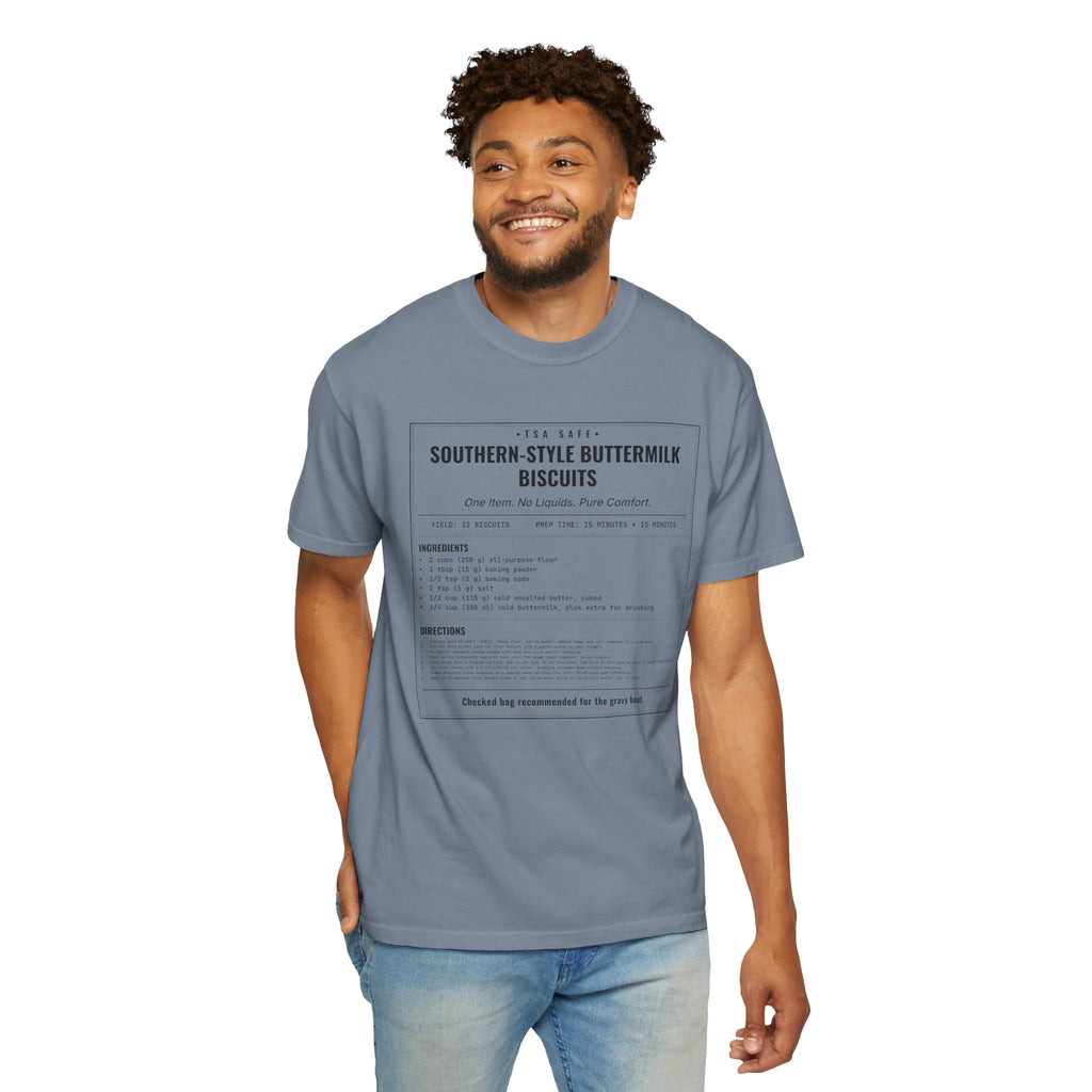 Southern Style Buttermilk Biscuits | Vintage Recipe Card T-Shirt — Black Ink