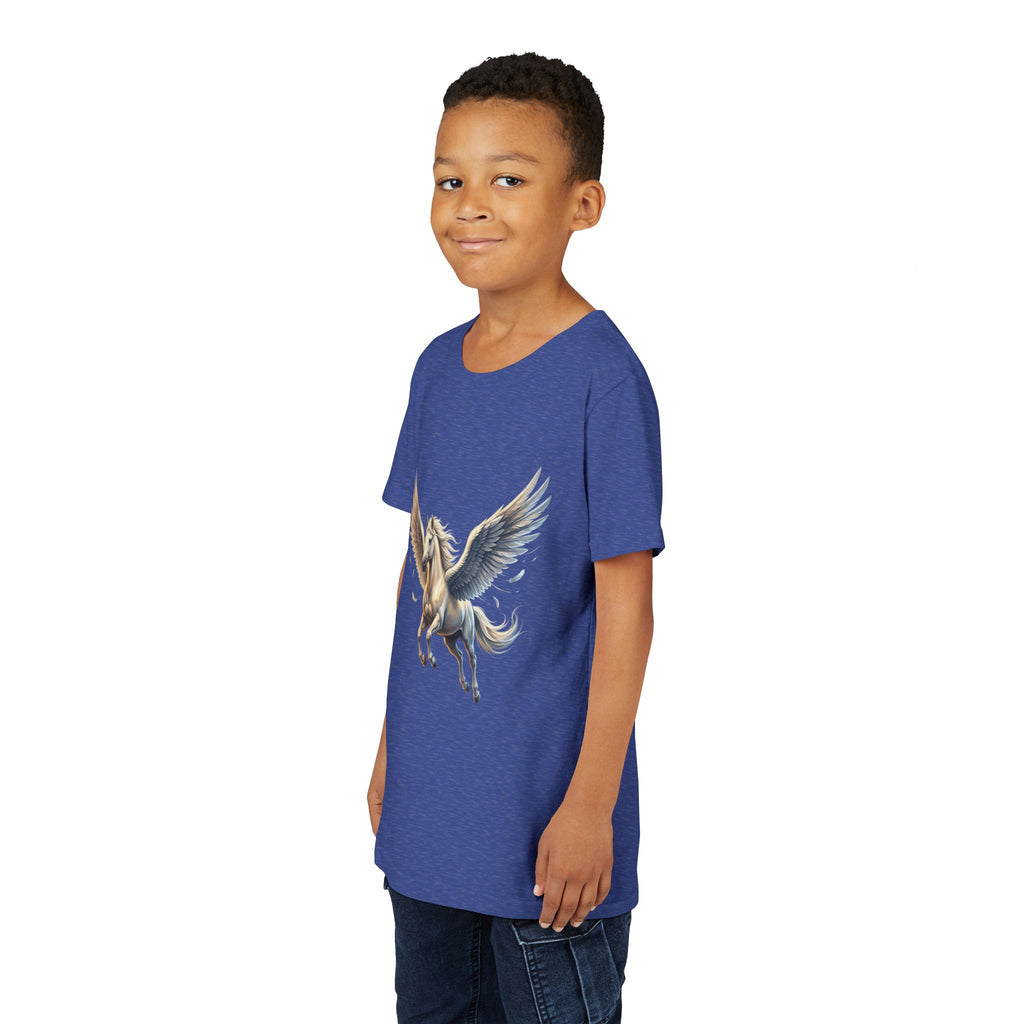 Majestic Pegasus Illustration Youth Tee | Flying Horse Graphic Tee