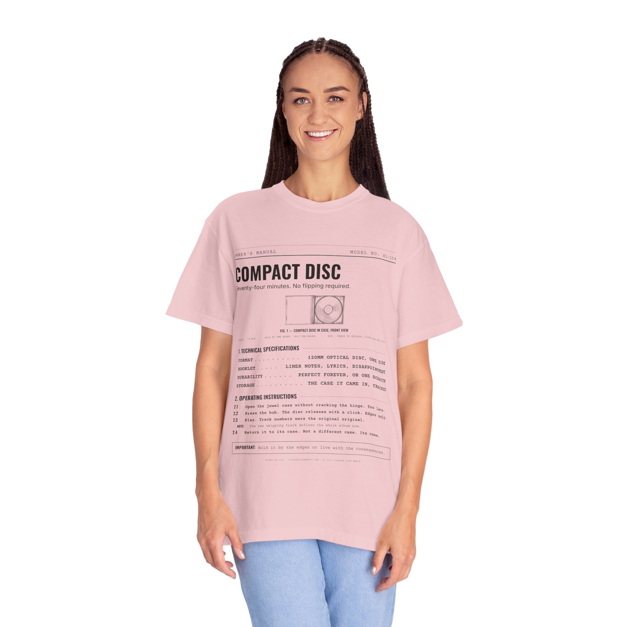 Compact Disc Spec Sheet Shirt | Analog Life Vintage Tee