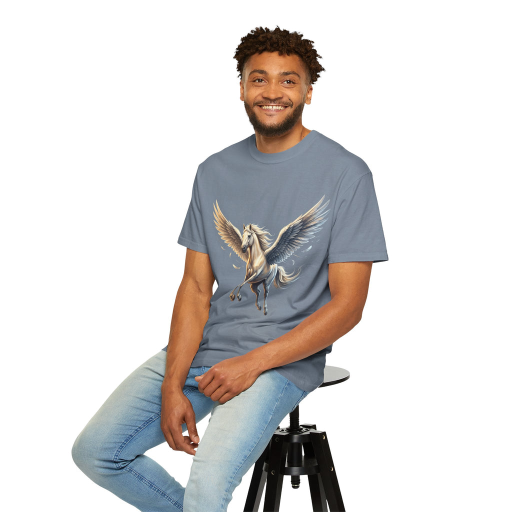 Majestic Pegasus Illustration T-shirt | Flying Horse Graphic Tee
