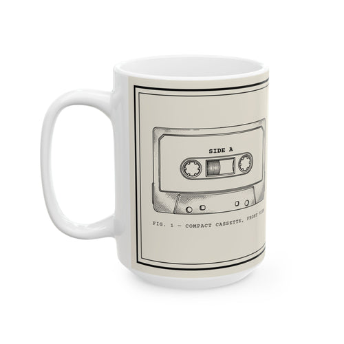 Cassette Tape Owner's Manual Mug | Retro Analog Life Coffee Mug in 15oz