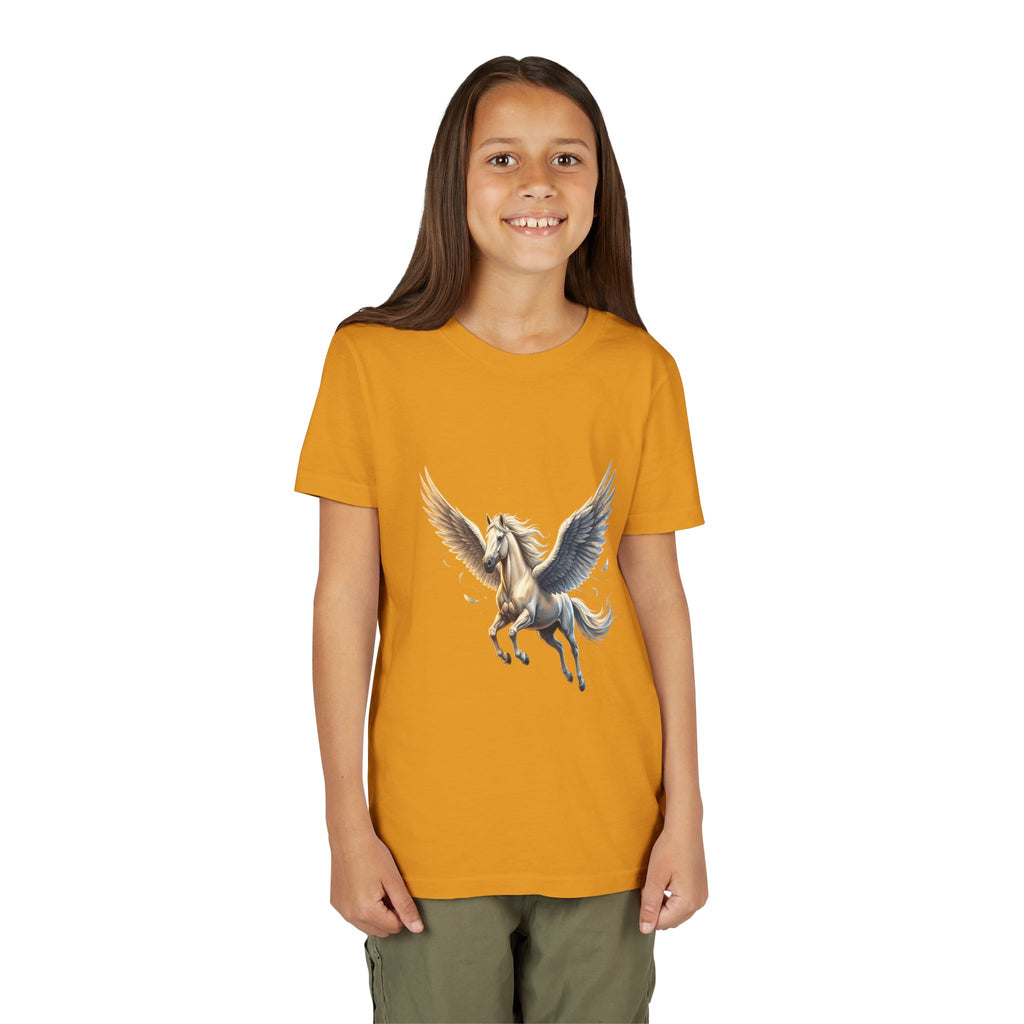 Majestic Pegasus Illustration Youth Tee | Flying Horse Graphic Tee