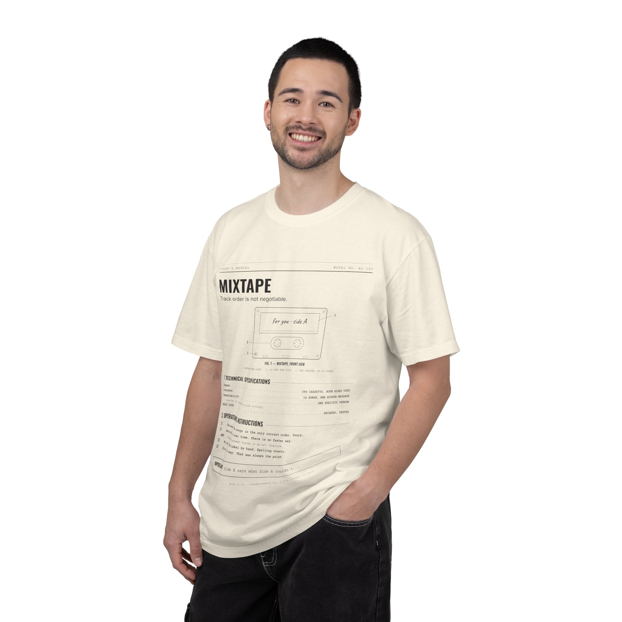 Mixtape Spec Sheet Shirt | Analog Life Vintage Tee