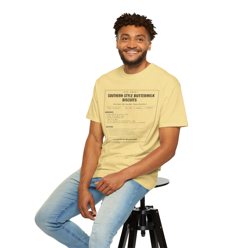 Southern Style Buttermilk Biscuits | Vintage Recipe Card T-Shirt — Black Ink