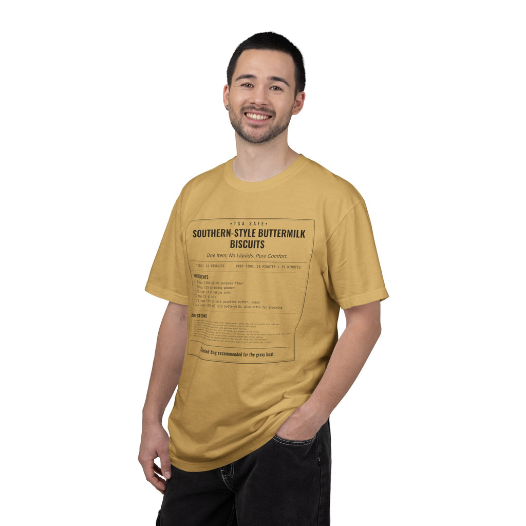 Southern Style Buttermilk Biscuits | Vintage Recipe Card T-Shirt — Black Ink