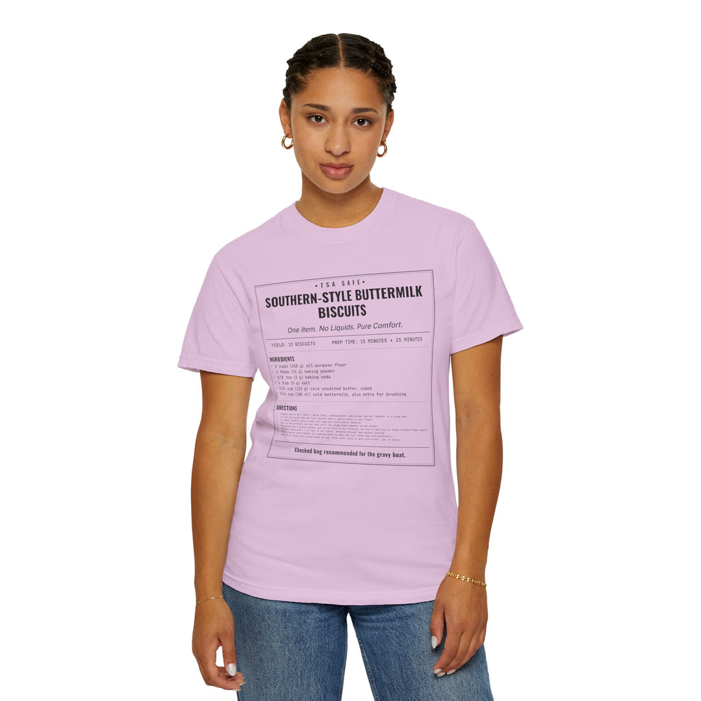 Southern Style Buttermilk Biscuits | Vintage Recipe Card T-Shirt — Black Ink