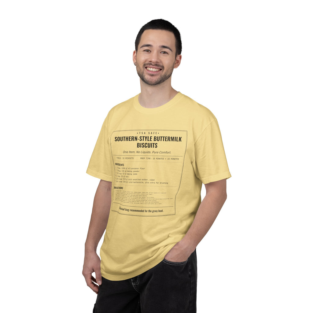 Southern Style Buttermilk Biscuits | Vintage Recipe Card T-Shirt — Black Ink