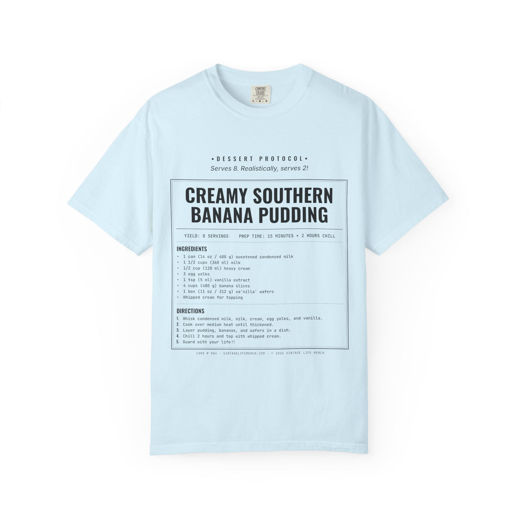 Creamy Banana Pudding Recipe Shirt | Southern Vintage Tee