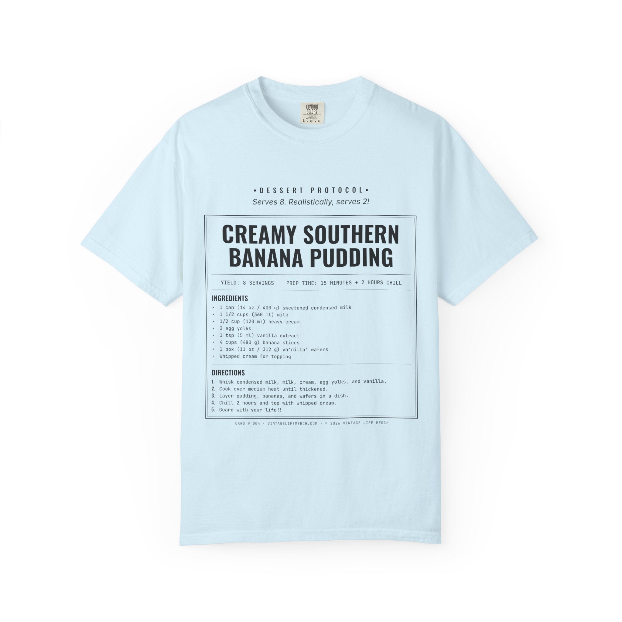 Creamy Banana Pudding Recipe Shirt | Southern Vintage Tee