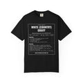 White Country Gravy | Vintage Recipe Card T-Shirt — White Ink