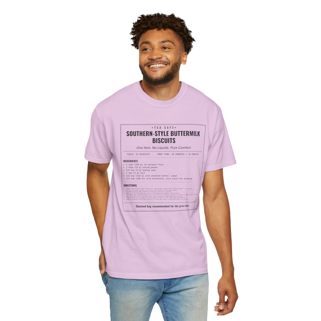 Southern Style Buttermilk Biscuits | Vintage Recipe Card T-Shirt — Black Ink