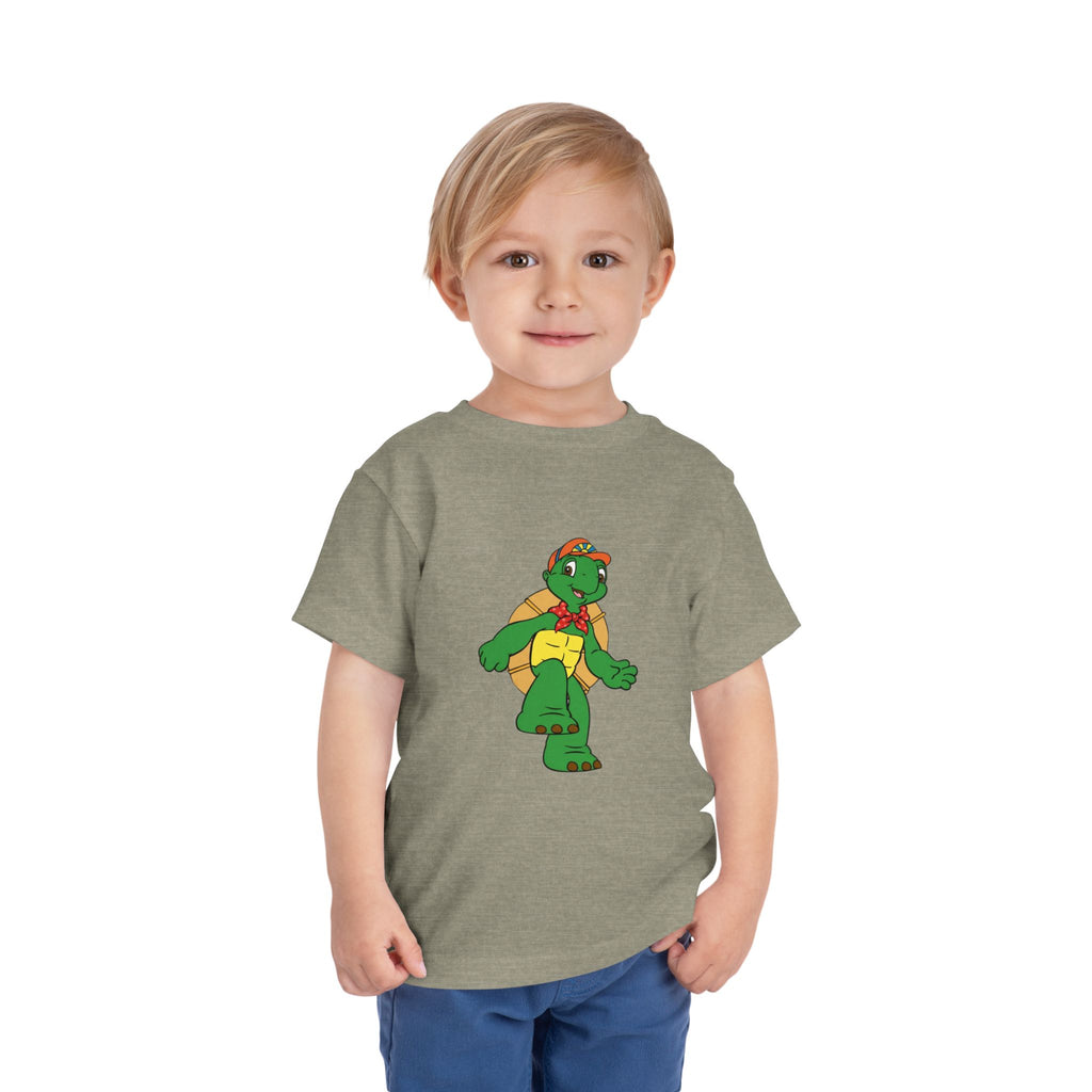 Kids Turtle Graphic Toddler Tee | Retro Cartoon Turtle in Cap