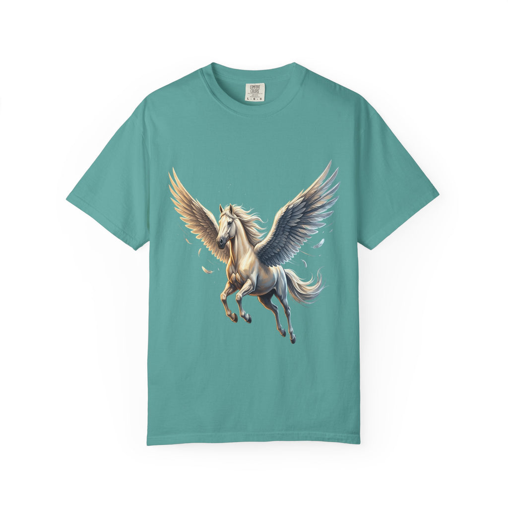 Majestic Pegasus Illustration T-shirt | Flying Horse Graphic Tee