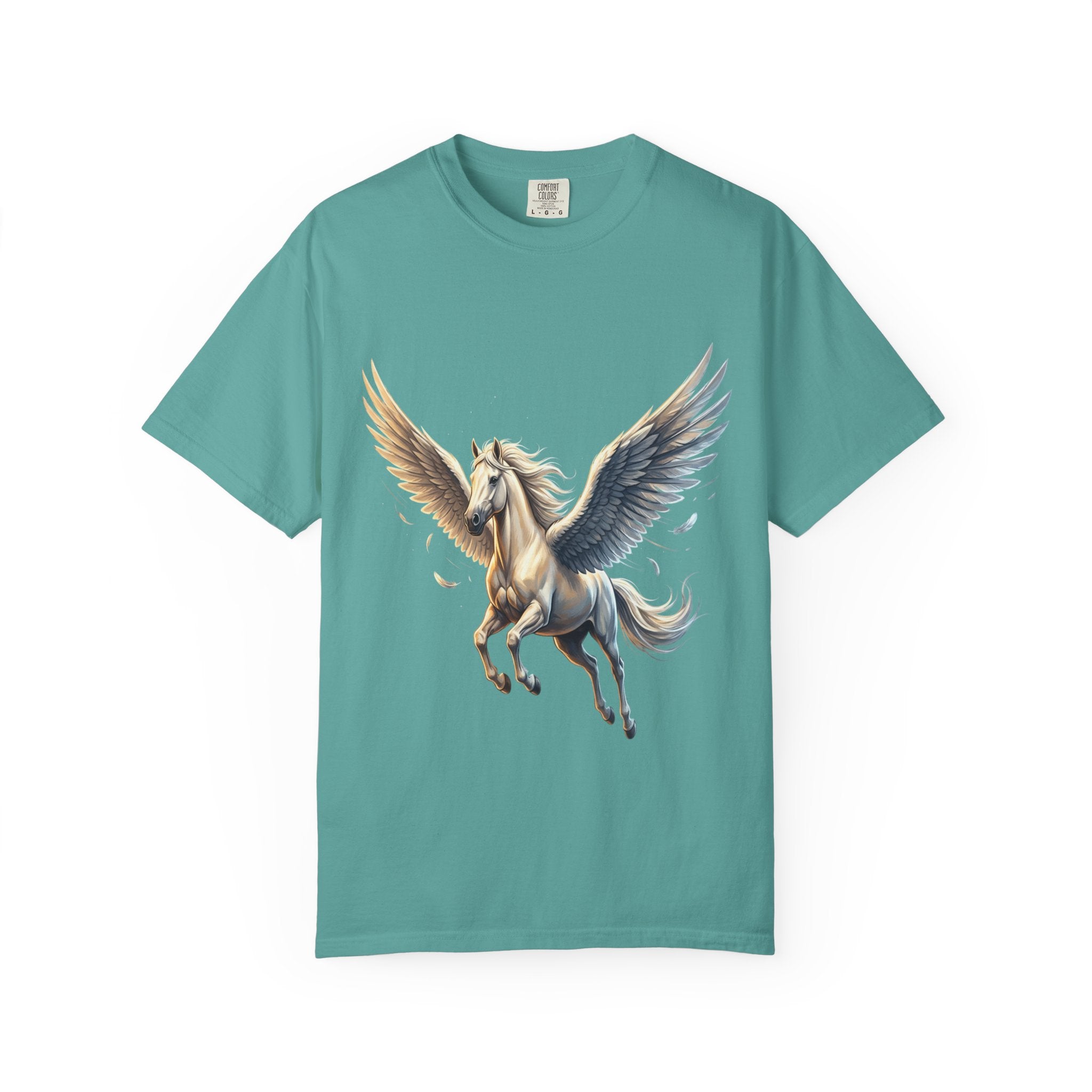 Majestic Pegasus Illustration T-shirt | Flying Horse Graphic Tee