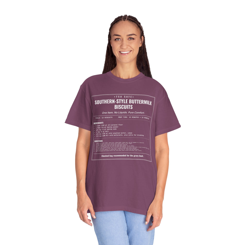 Southern Style Buttermilk Biscuits | Vintage Recipe Card T-Shirt — White Ink