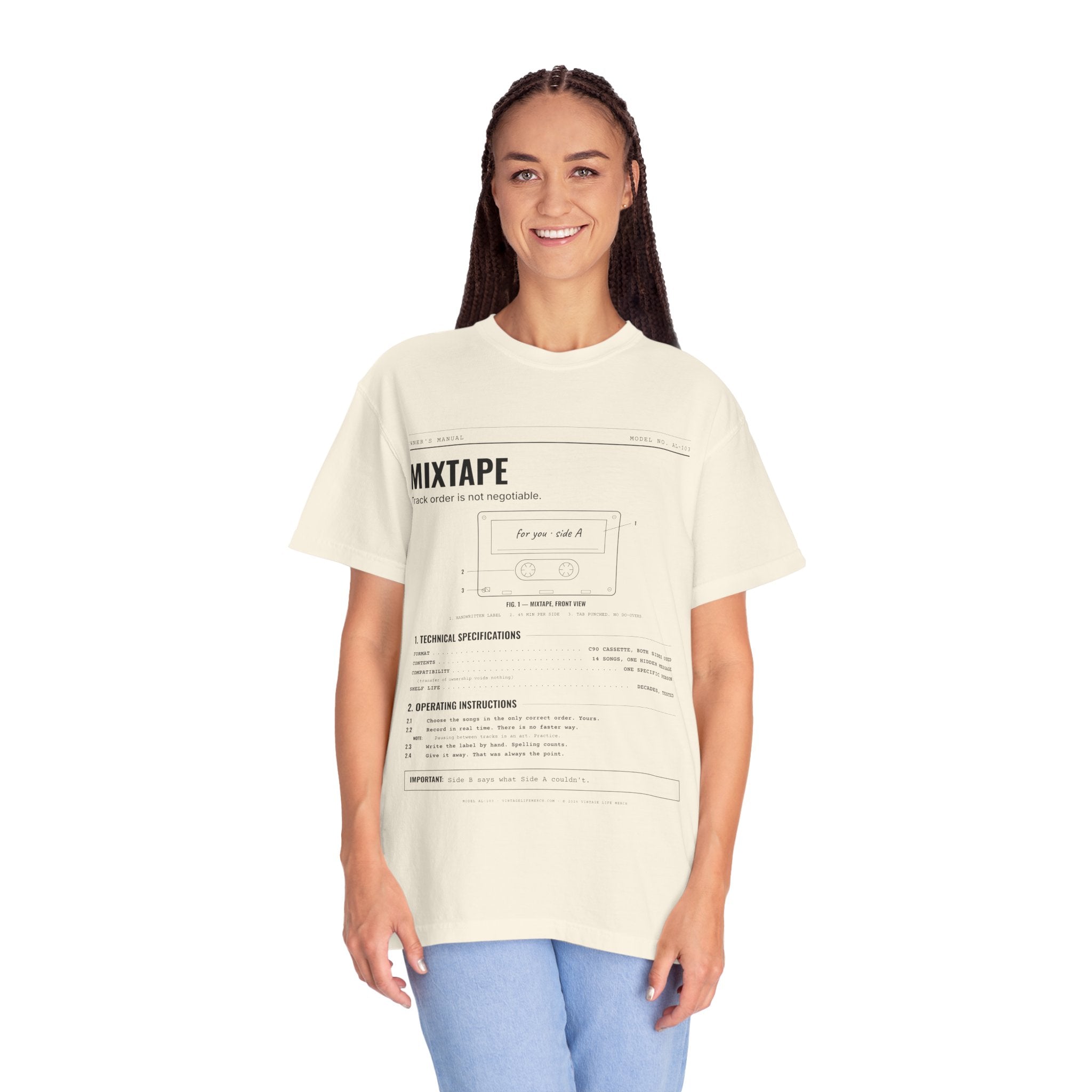Mixtape Spec Sheet Shirt | Analog Life Vintage Tee