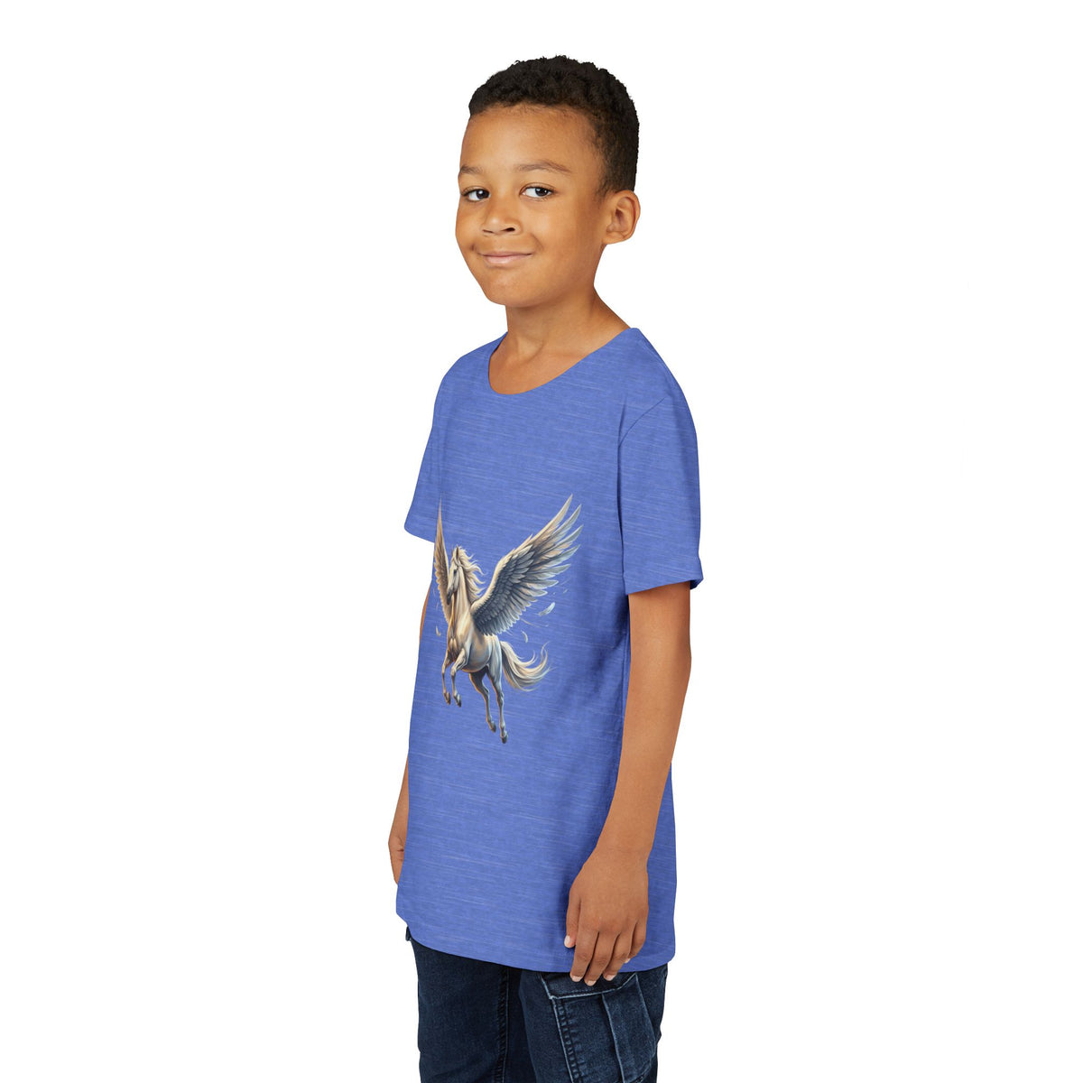 Majestic Pegasus Illustration Youth Tee | Flying Horse Graphic Tee
