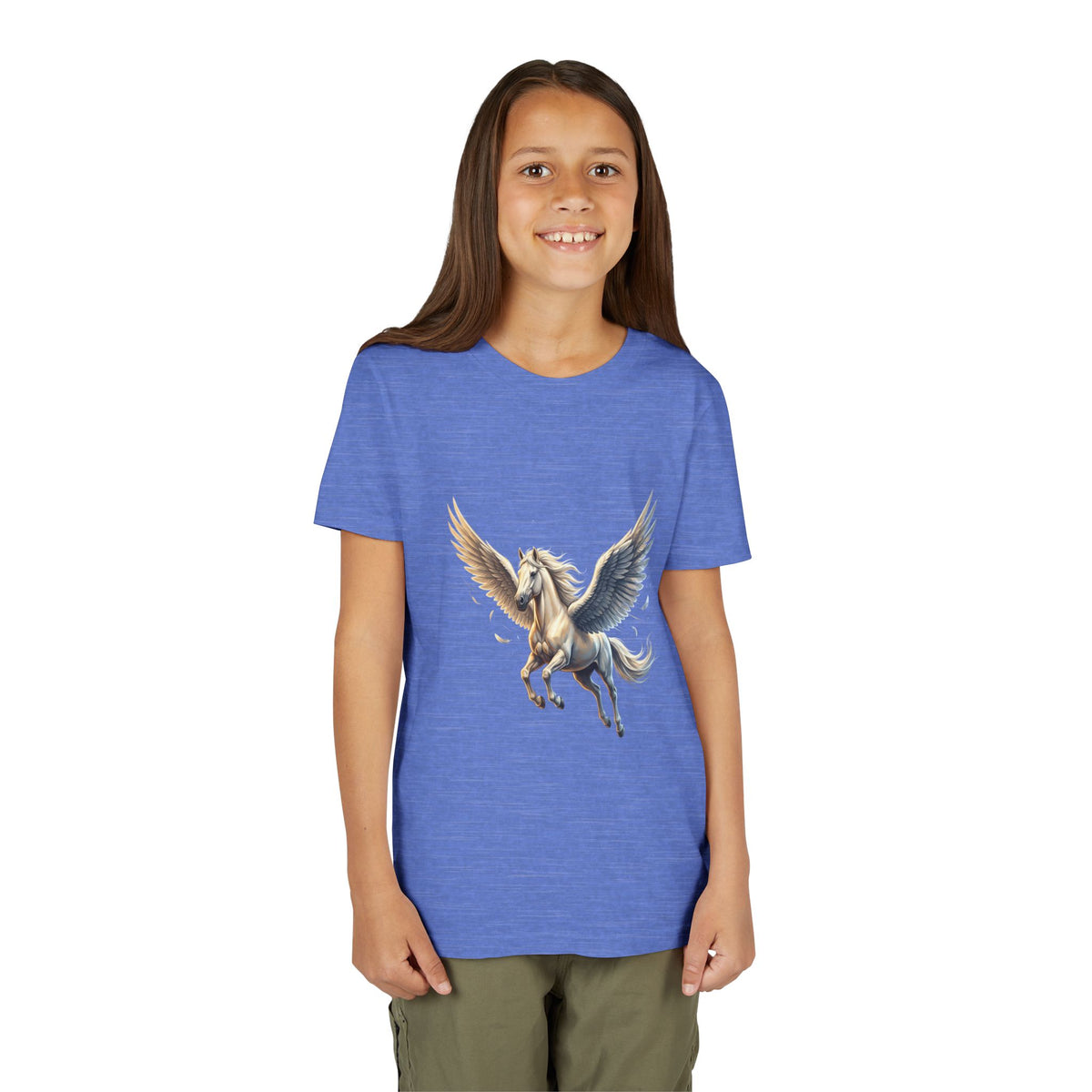 Majestic Pegasus Illustration Youth Tee | Flying Horse Graphic Tee