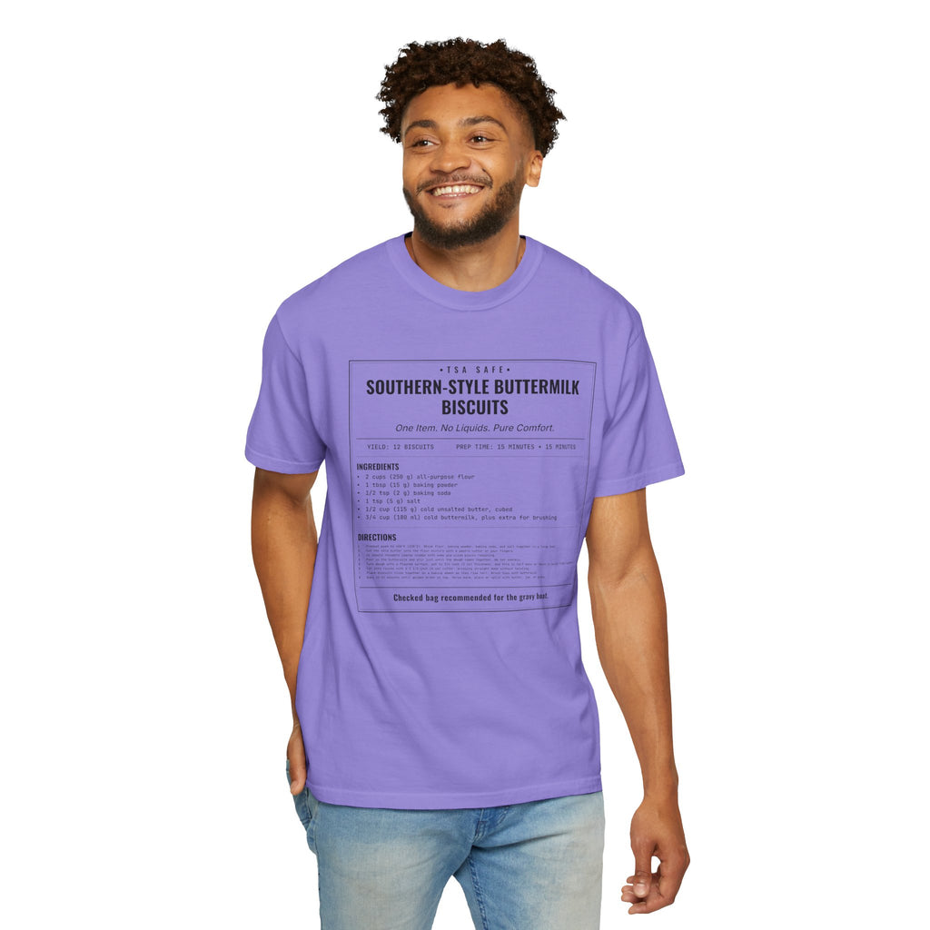 Southern Style Buttermilk Biscuits | Vintage Recipe Card T-Shirt — Black Ink