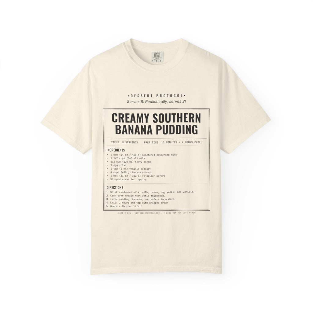 Creamy Banana Pudding Recipe Shirt | Southern Vintage Tee