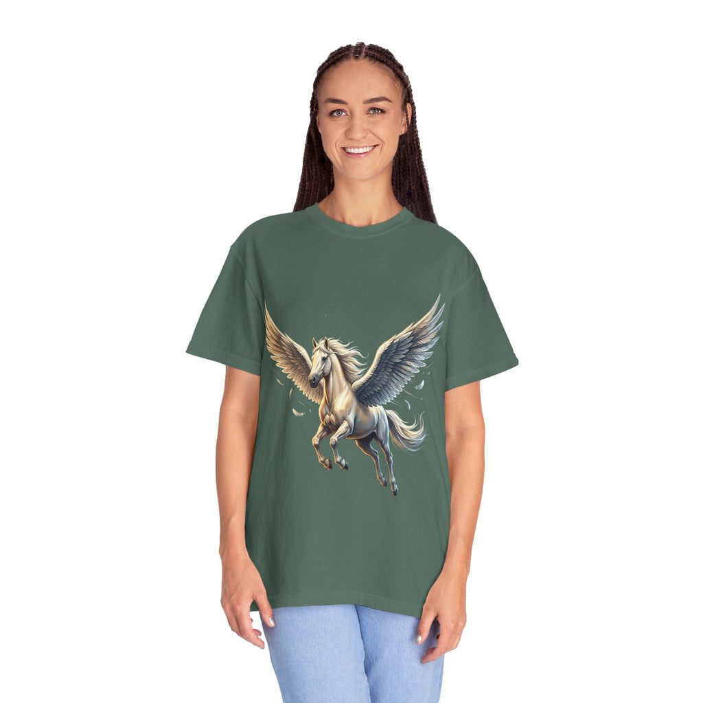 Majestic Pegasus Illustration T-shirt | Flying Horse Graphic Tee