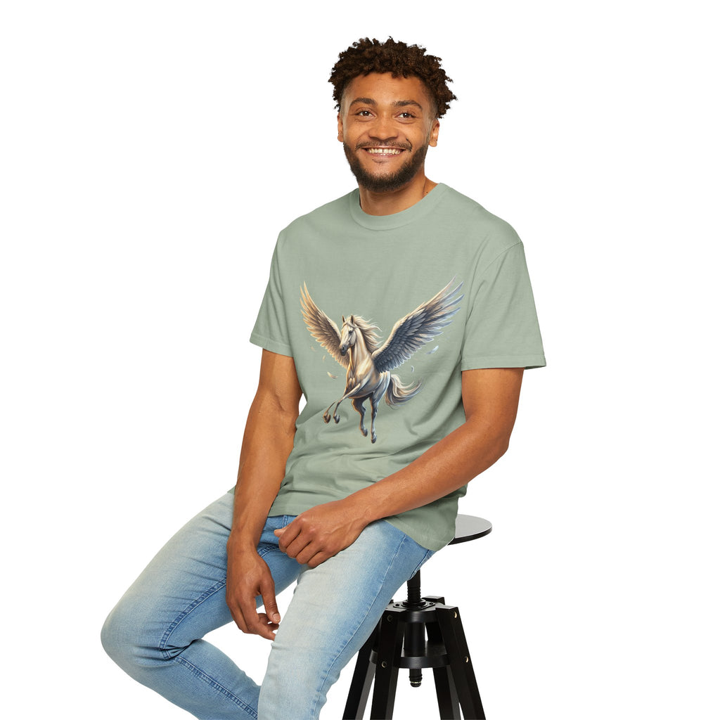 Majestic Pegasus Illustration T-shirt | Flying Horse Graphic Tee