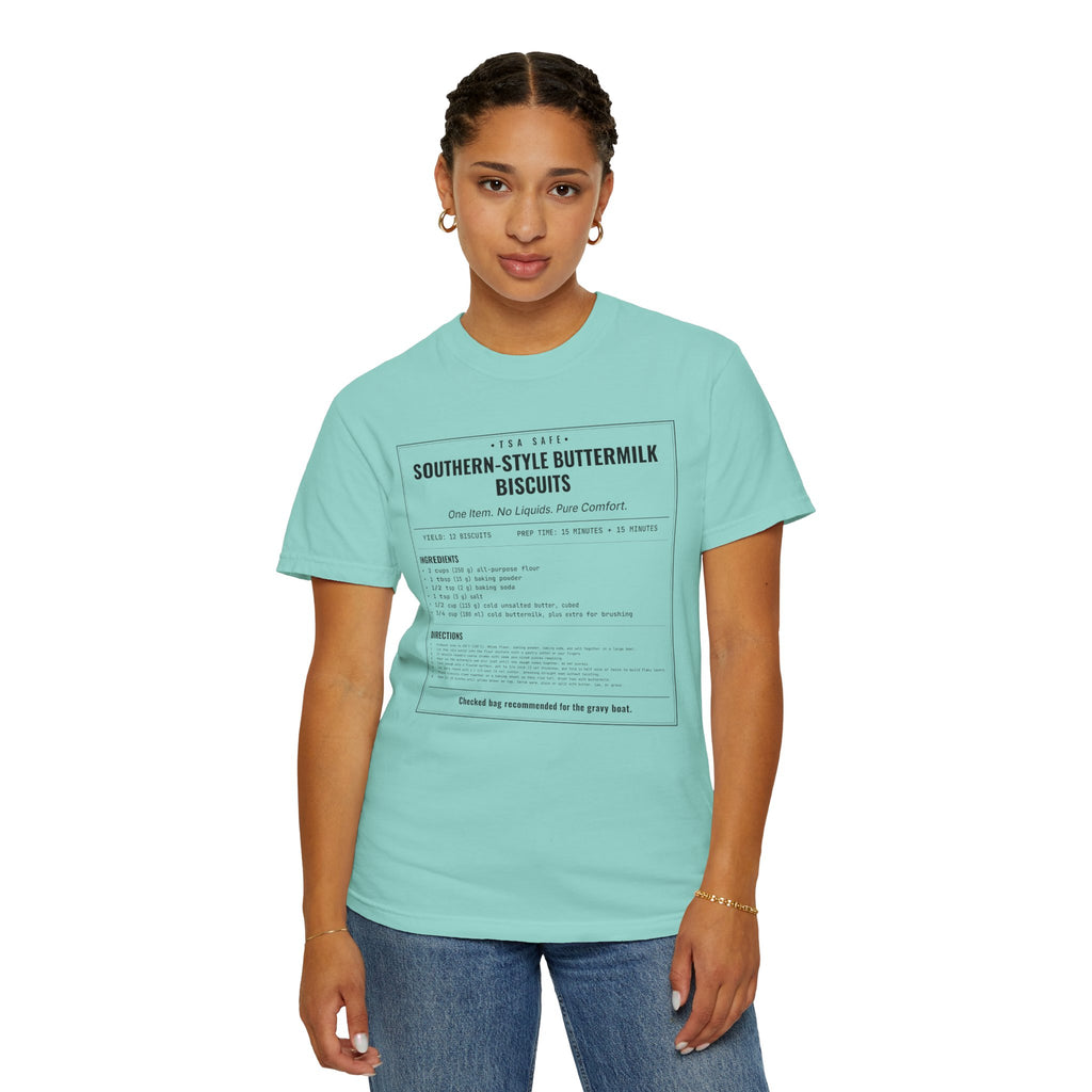 Southern Style Buttermilk Biscuits | Vintage Recipe Card T-Shirt — Black Ink