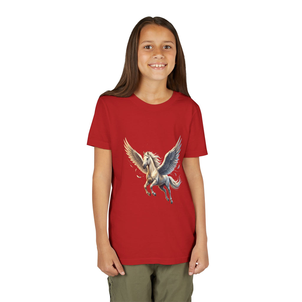 Majestic Pegasus Illustration Youth Tee | Flying Horse Graphic Tee