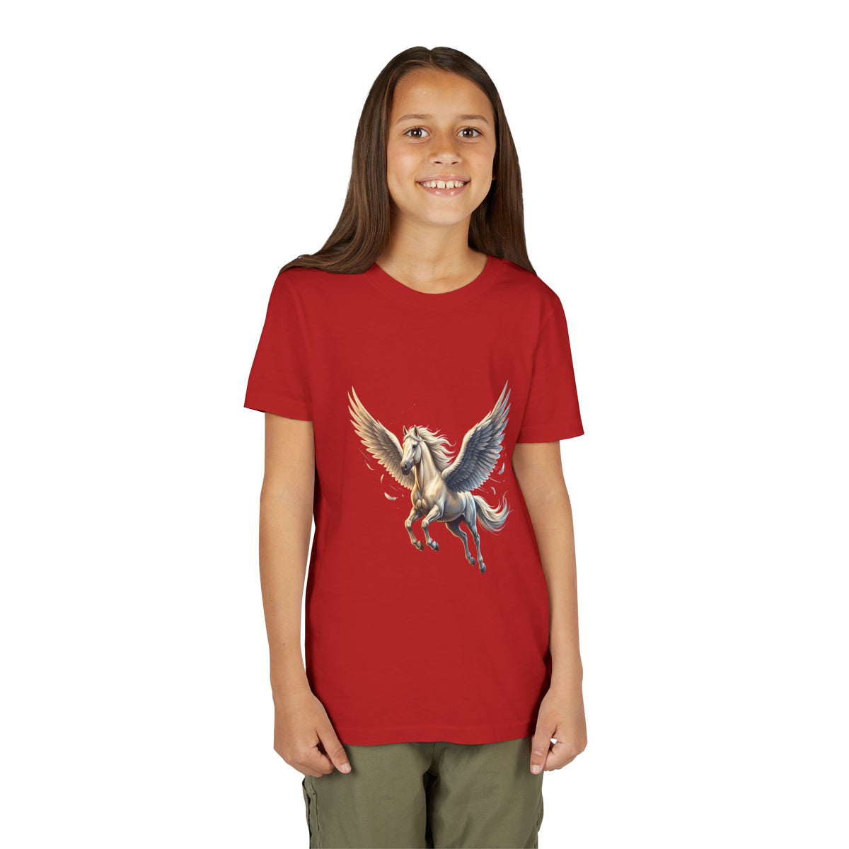 Majestic Pegasus Illustration Youth Tee | Flying Horse Graphic Tee