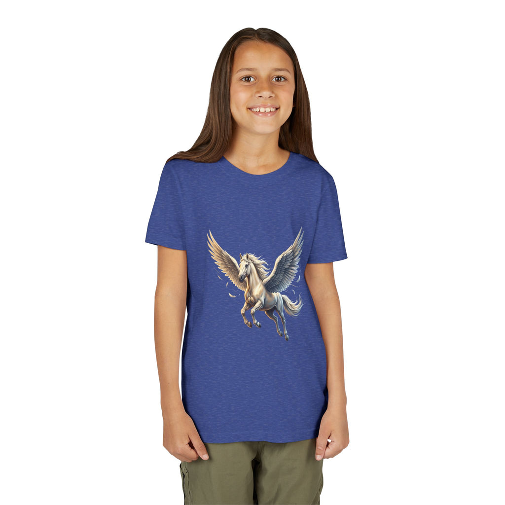 Majestic Pegasus Illustration Youth Tee | Flying Horse Graphic Tee