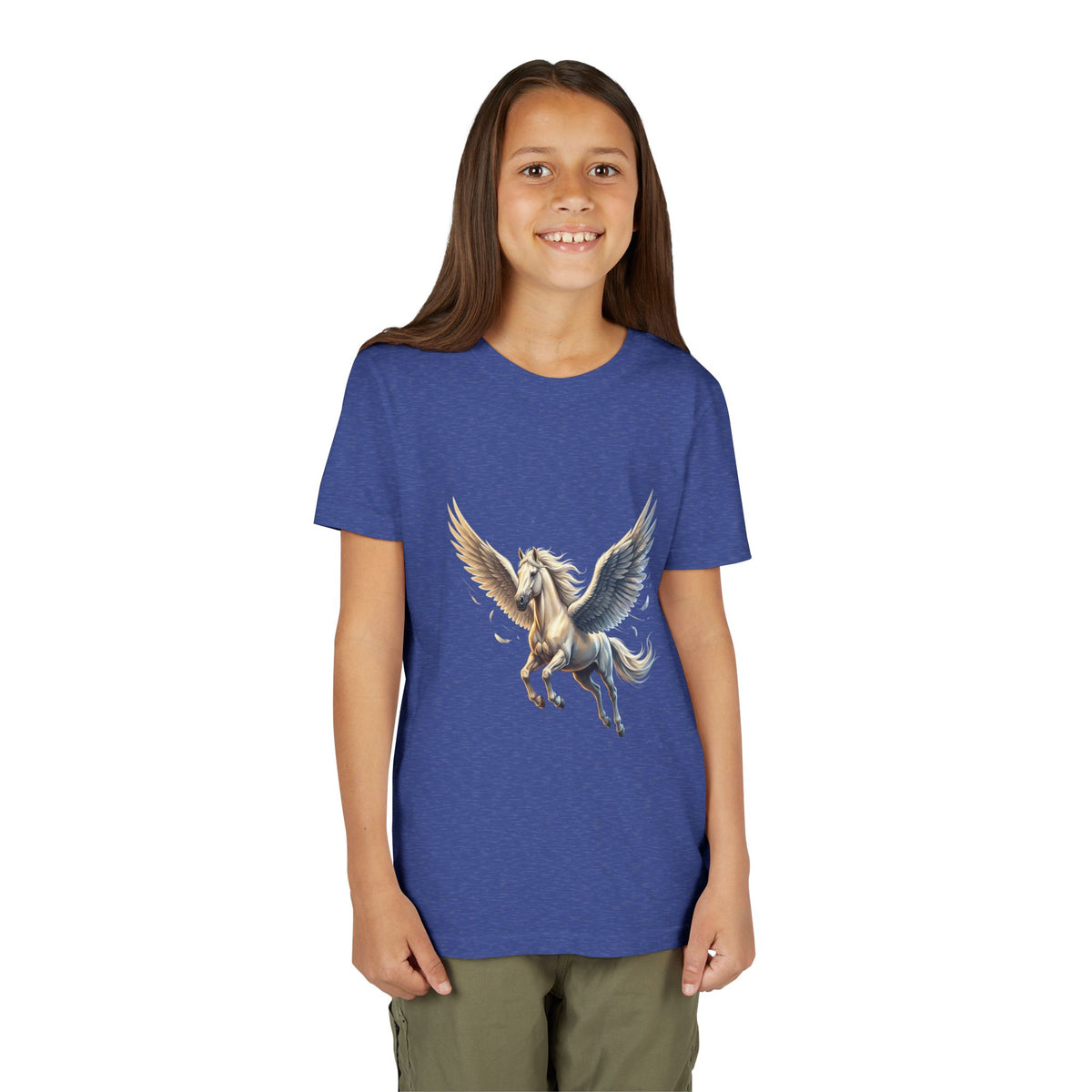 Majestic Pegasus Illustration Youth Tee | Flying Horse Graphic Tee