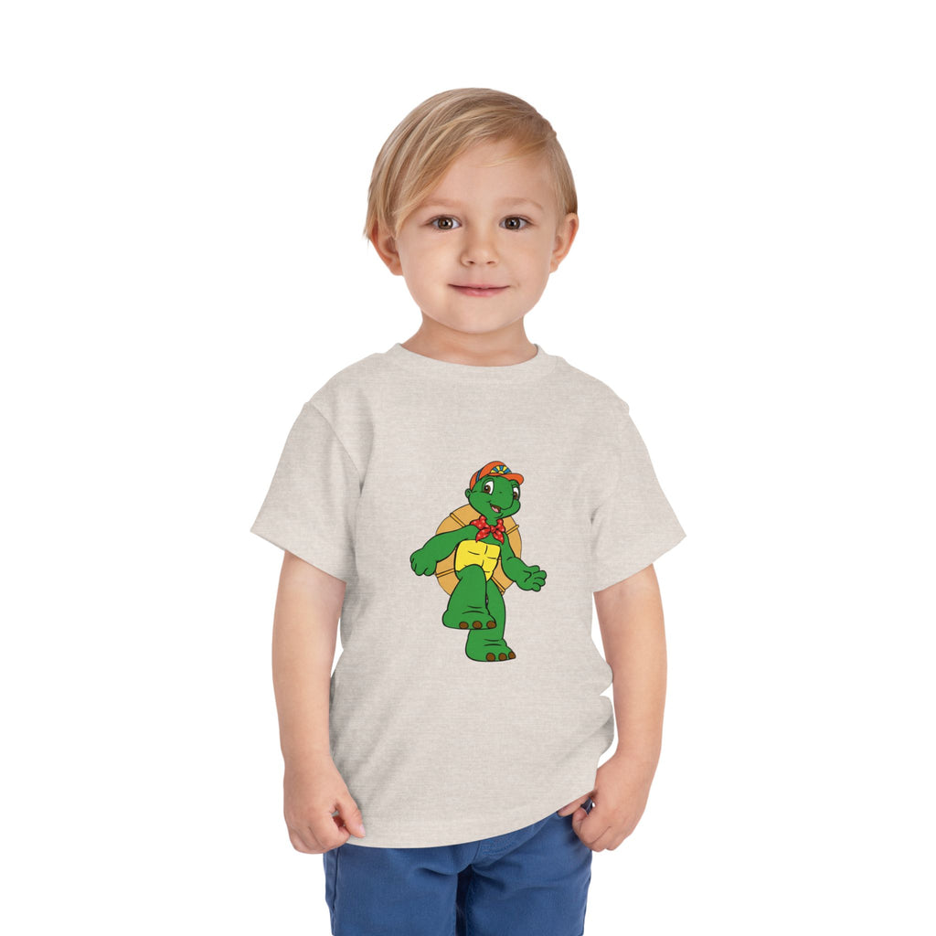 Kids Turtle Graphic Toddler Tee | Retro Cartoon Turtle in Cap
